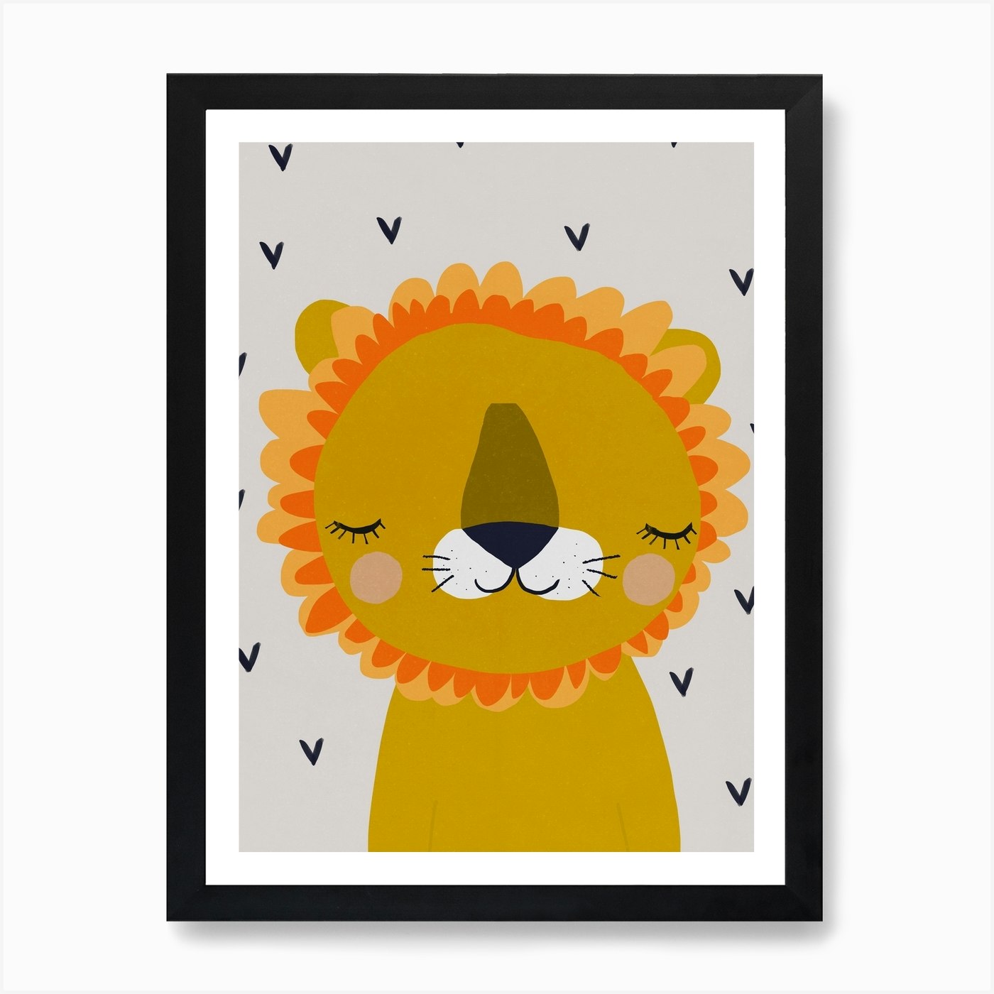 Little Lion Art Print Framed Wall Art Poster Canvas Print Picture