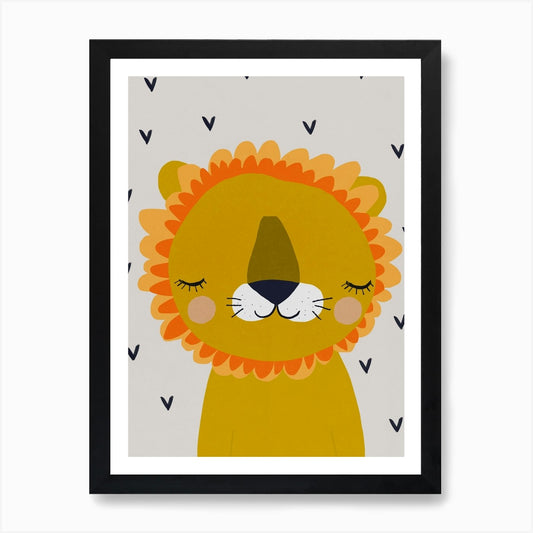 Little Lion Art Print Framed Wall Art Poster Canvas Print Picture