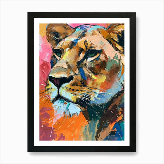 Lion Portrait 5 Art Print Framed Wall Art Poster Canvas Print Picture