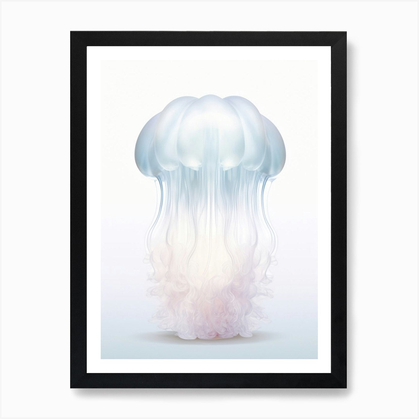 Lions Mane Jellyfish Watercolour 3  Framed Wall Art Poster Canvas Print Picture