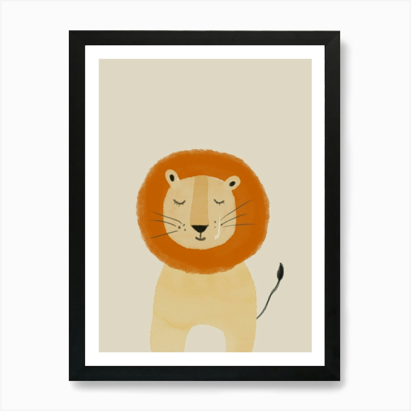 The Lion Art Print Framed Wall Art Poster Canvas Print Picture