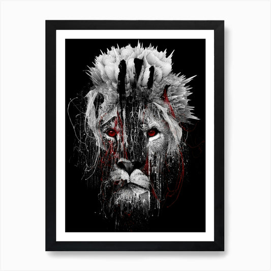 Lion Bw Art Print Framed Wall Art Poster Canvas Print Picture