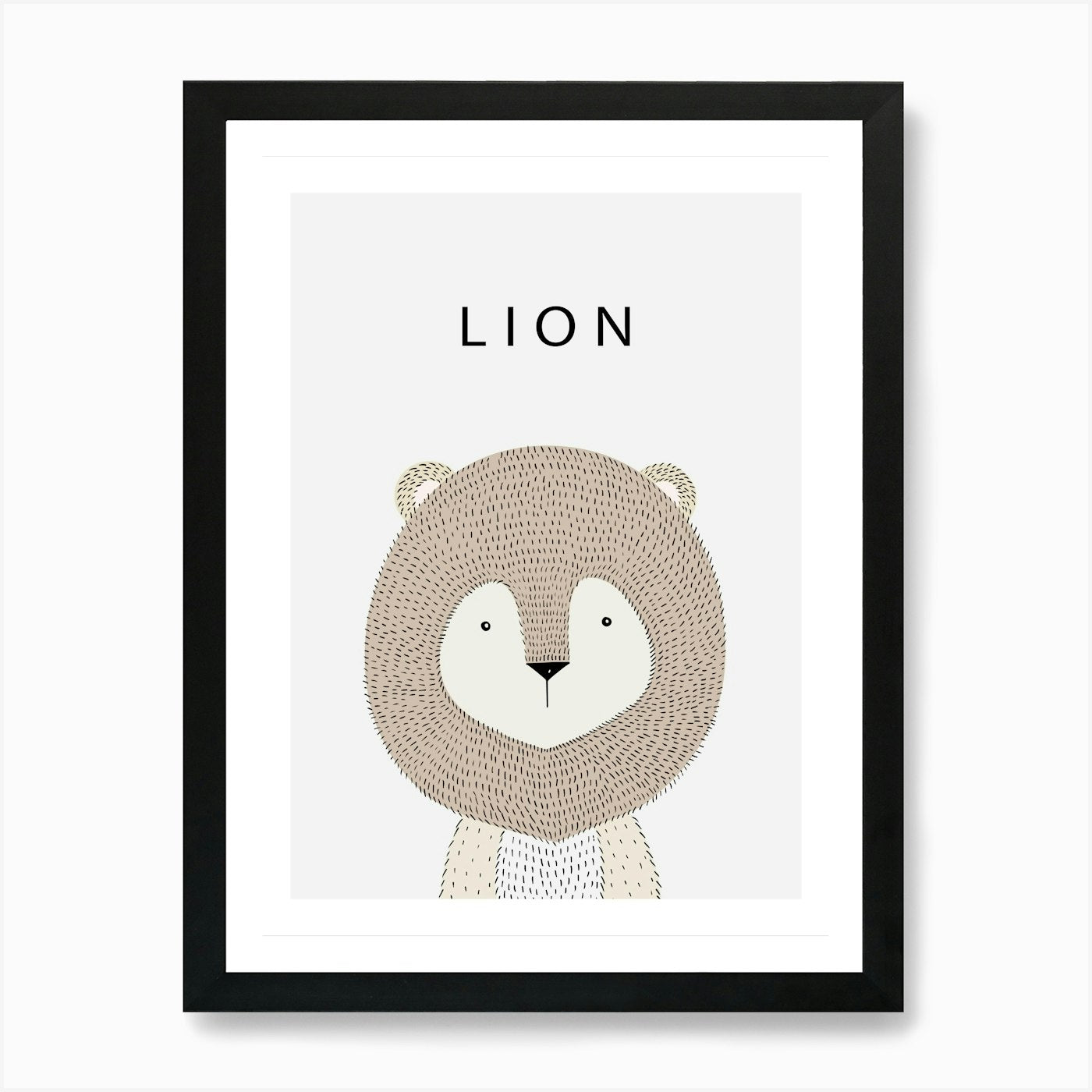 Lion O Art Print Framed Wall Art Poster Canvas Print Picture
