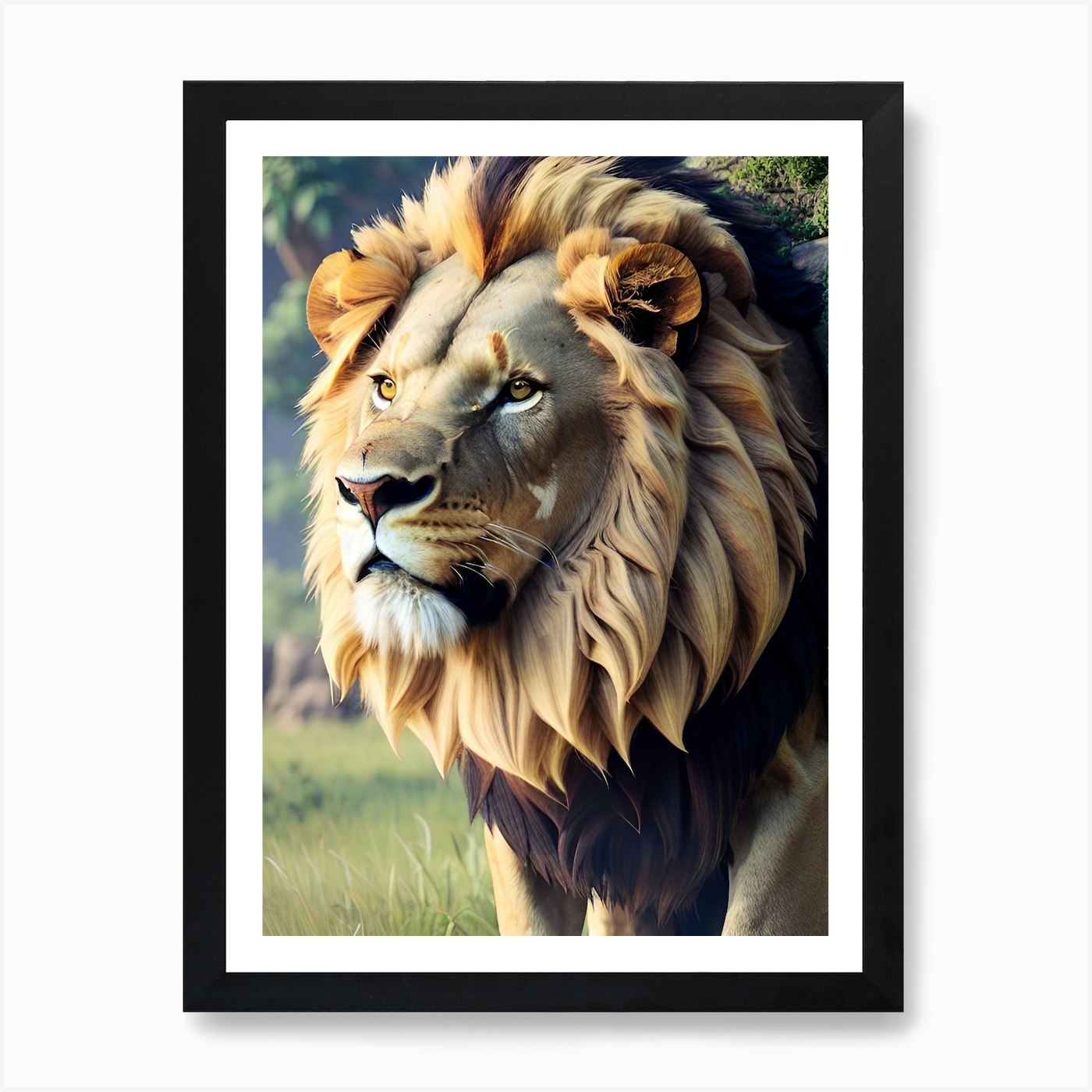 Lion 4 Art Print Framed Wall Art Poster Canvas Print Picture