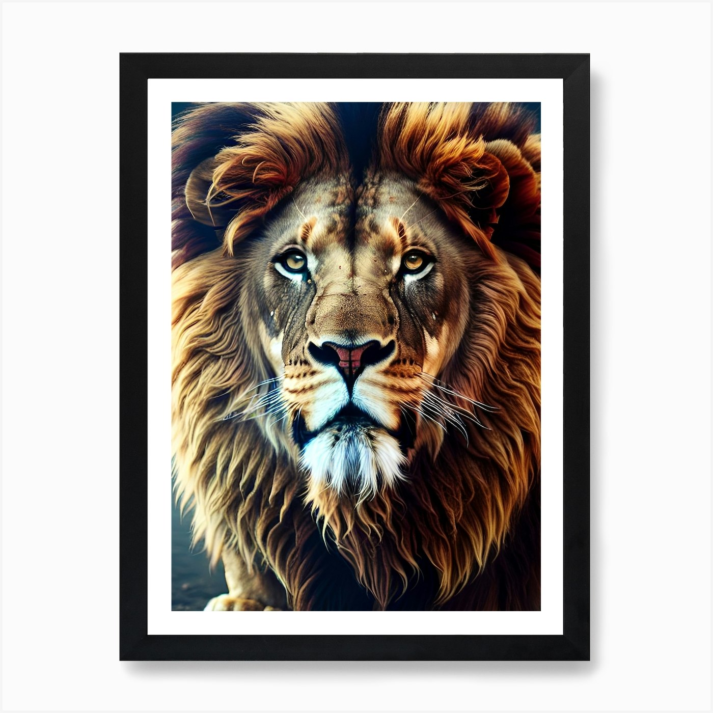 Lion 3 Art Print Framed Wall Art Poster Canvas Print Picture
