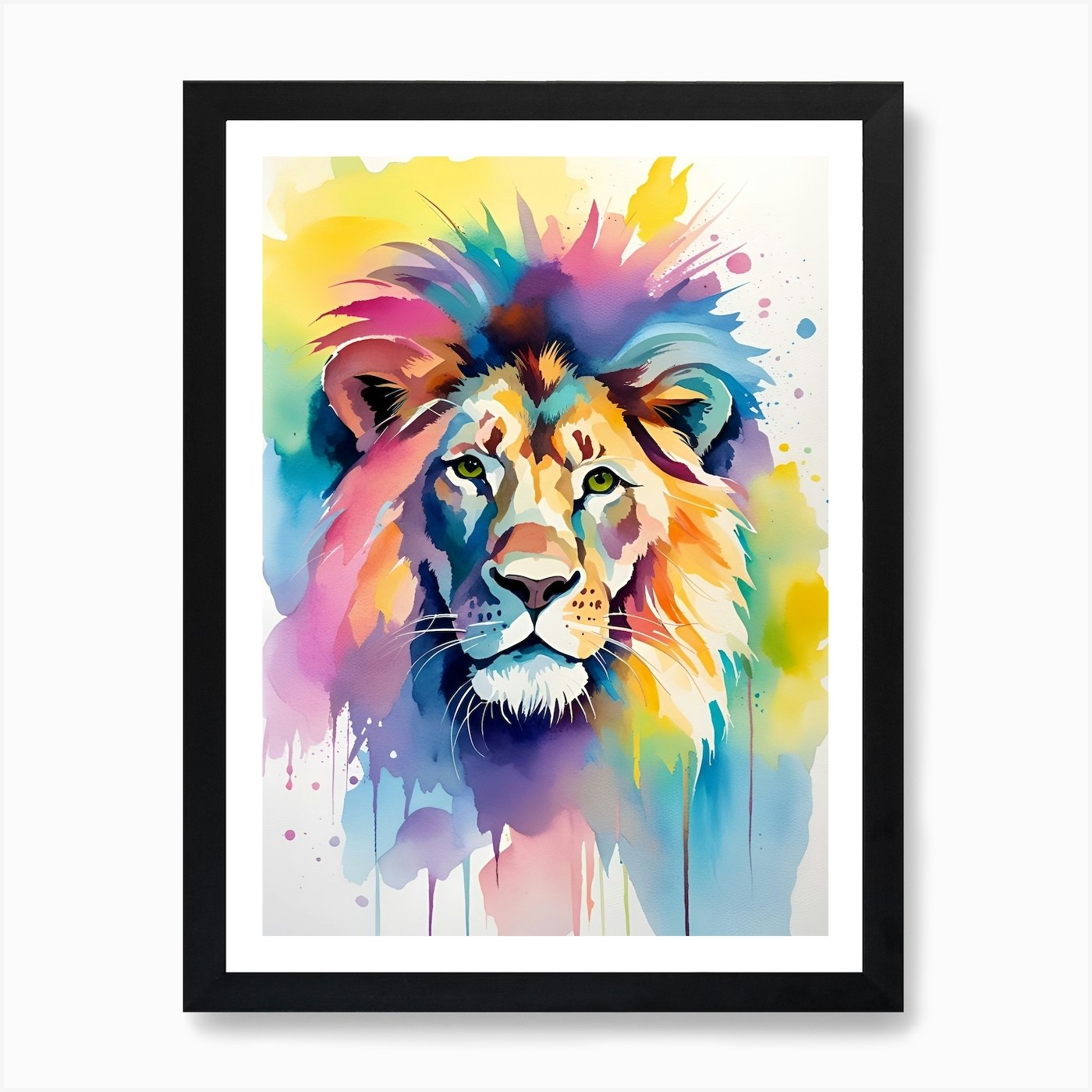 Lion Painting 10 Art Print Framed Wall Art Poster Canvas Print Picture