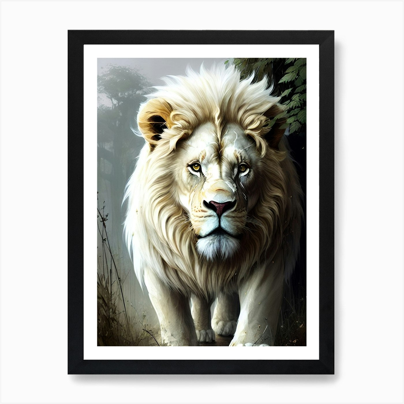 Lion art 45 Art Print Framed Wall Art Poster Canvas Print Picture