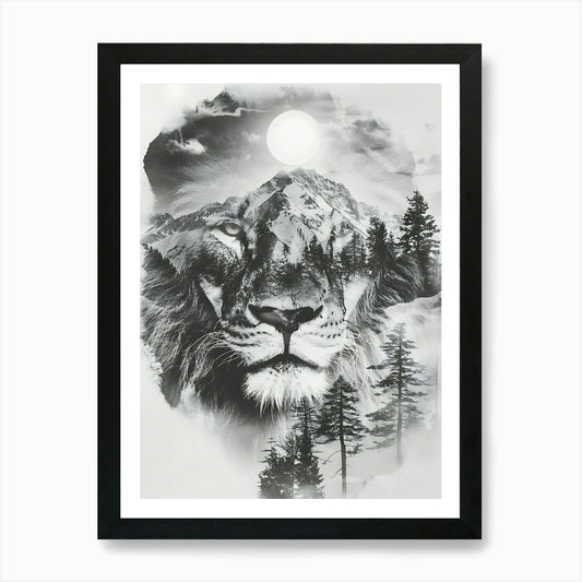 Lion Head Canvas Print Art Print Framed Wall Art Poster Canvas Print Picture