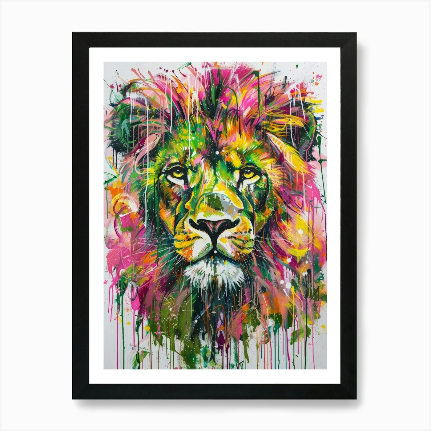 Lion Painting Art Print Framed Wall Art Poster Canvas Print Picture