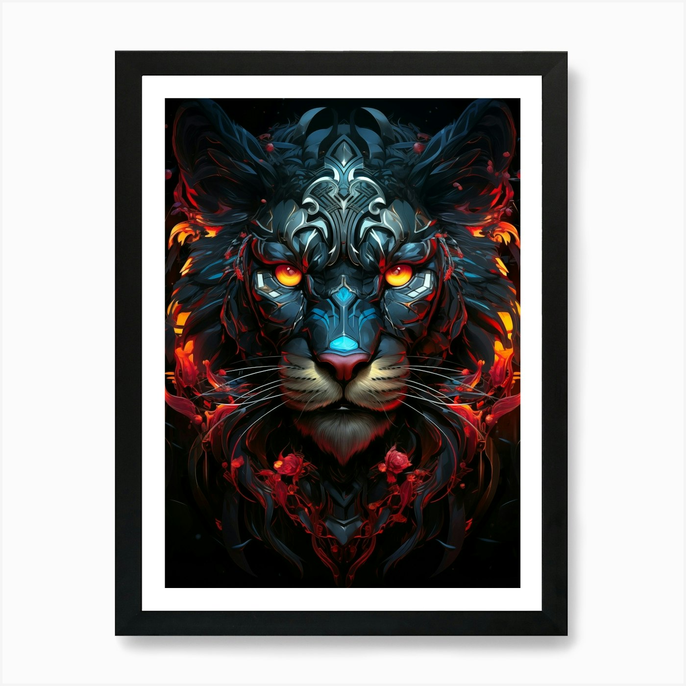 Lion Art Art Print Framed Wall Art Poster Canvas Print Picture