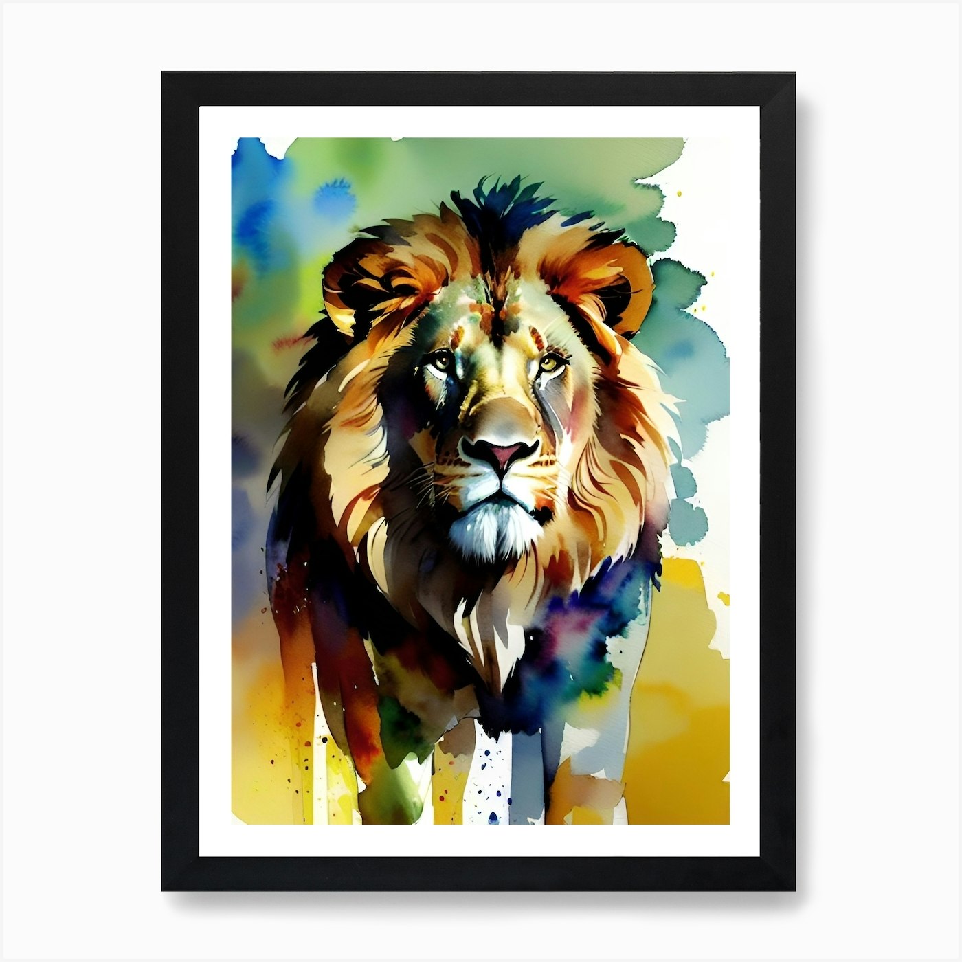 Lion Painting 3 Art Print Framed Wall Art Poster Canvas Print Picture