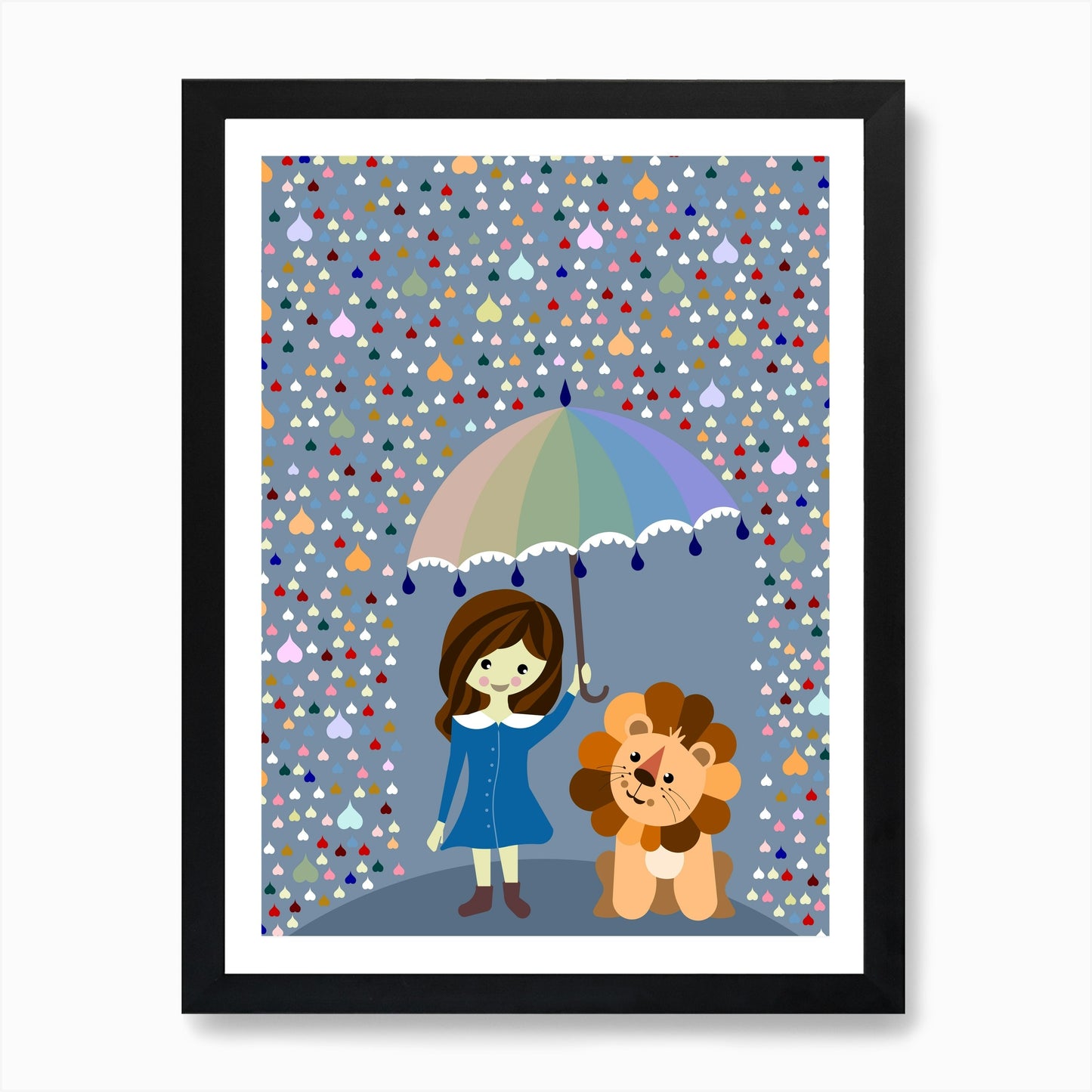 Kids Lion II Art Print Framed Wall Art Poster Canvas Print Picture
