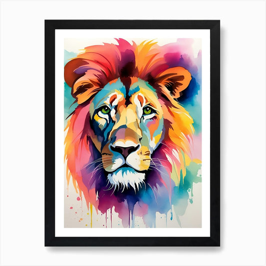 Lion Painting 9 Art Print Framed Wall Art Poster Canvas Print Picture