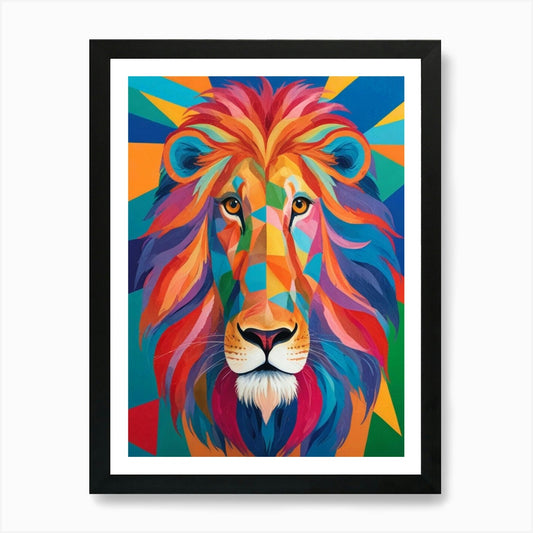 The Color Lion Art Print Framed Wall Art Poster Canvas Print Picture