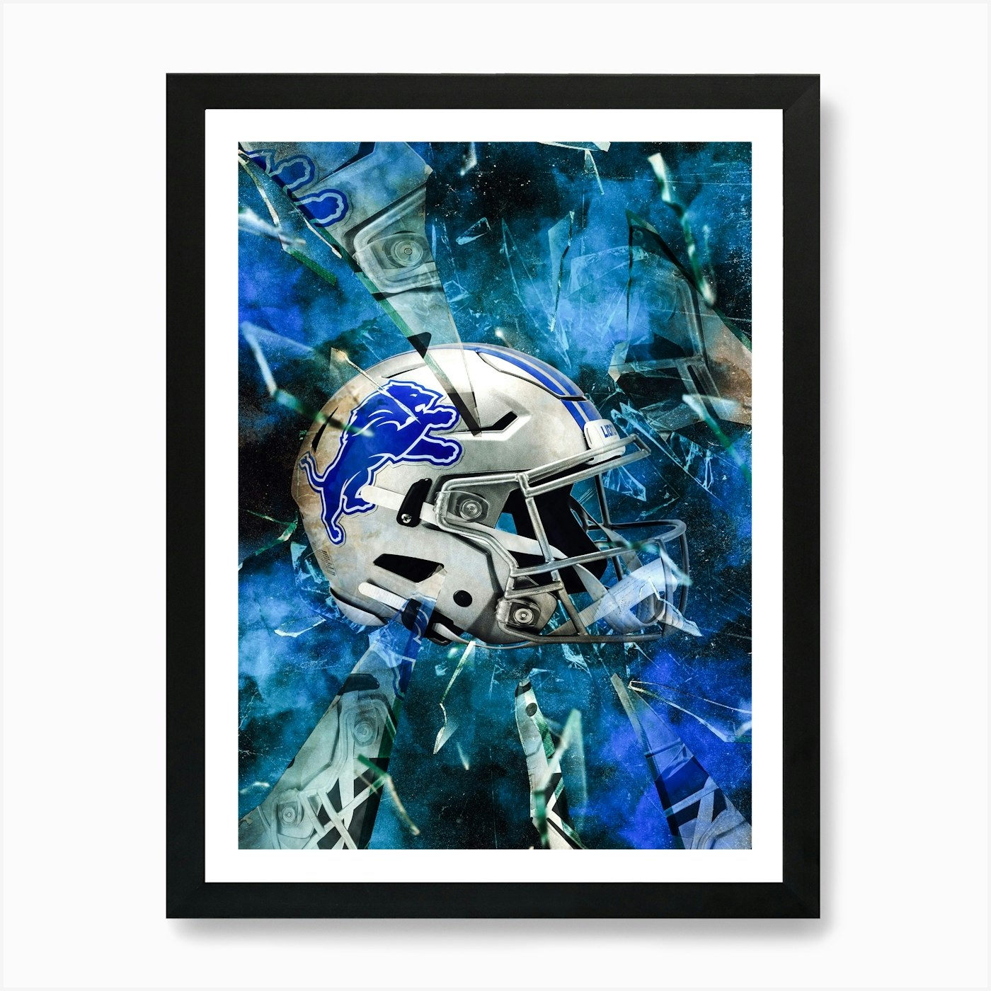 Detroit Lions 4 Art Print Framed Wall Art Poster Canvas Print Picture