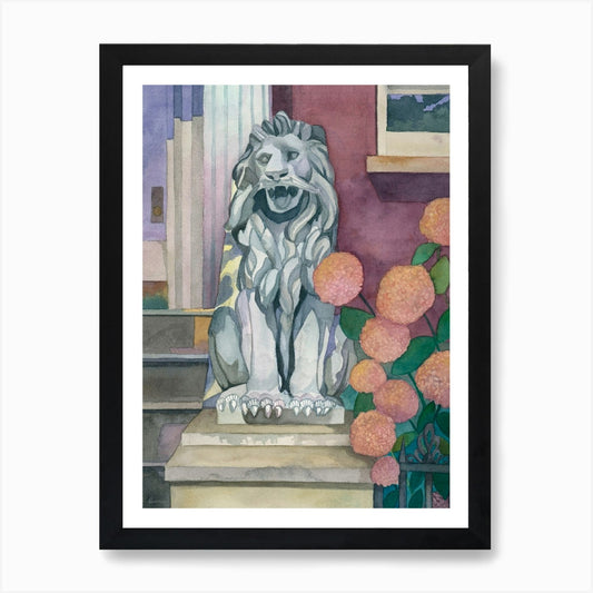 Stoop Lion Art Print Framed Wall Art Poster Canvas Print Picture