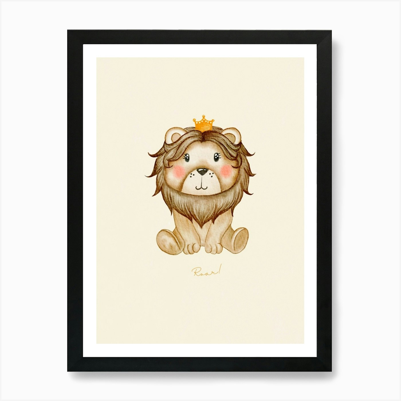 Lion Canvas Art Kids and Nursery Ar Framed Wall Art Poster Canvas Print Picture