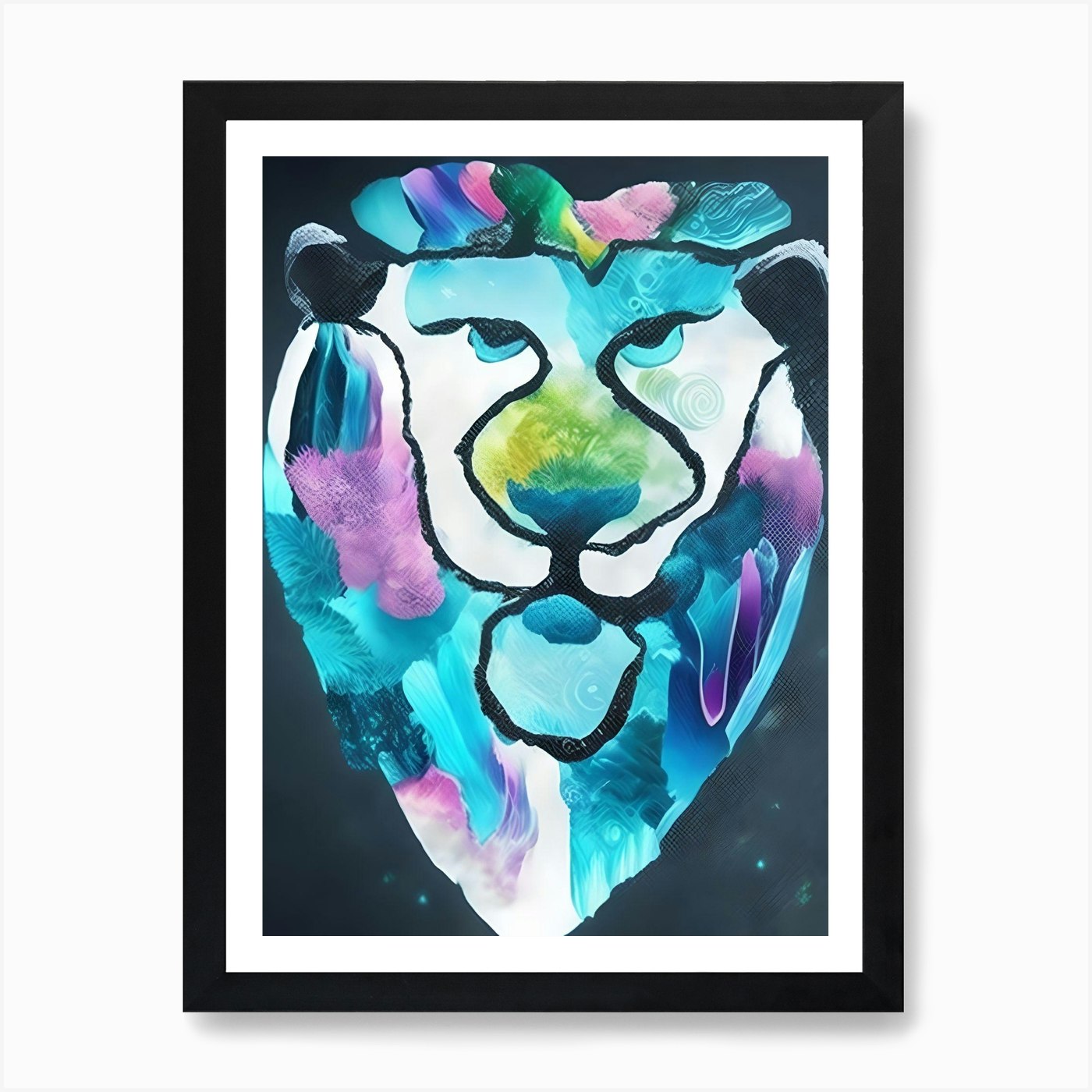 Lea Lion Art Print Framed Wall Art Poster Canvas Print Picture