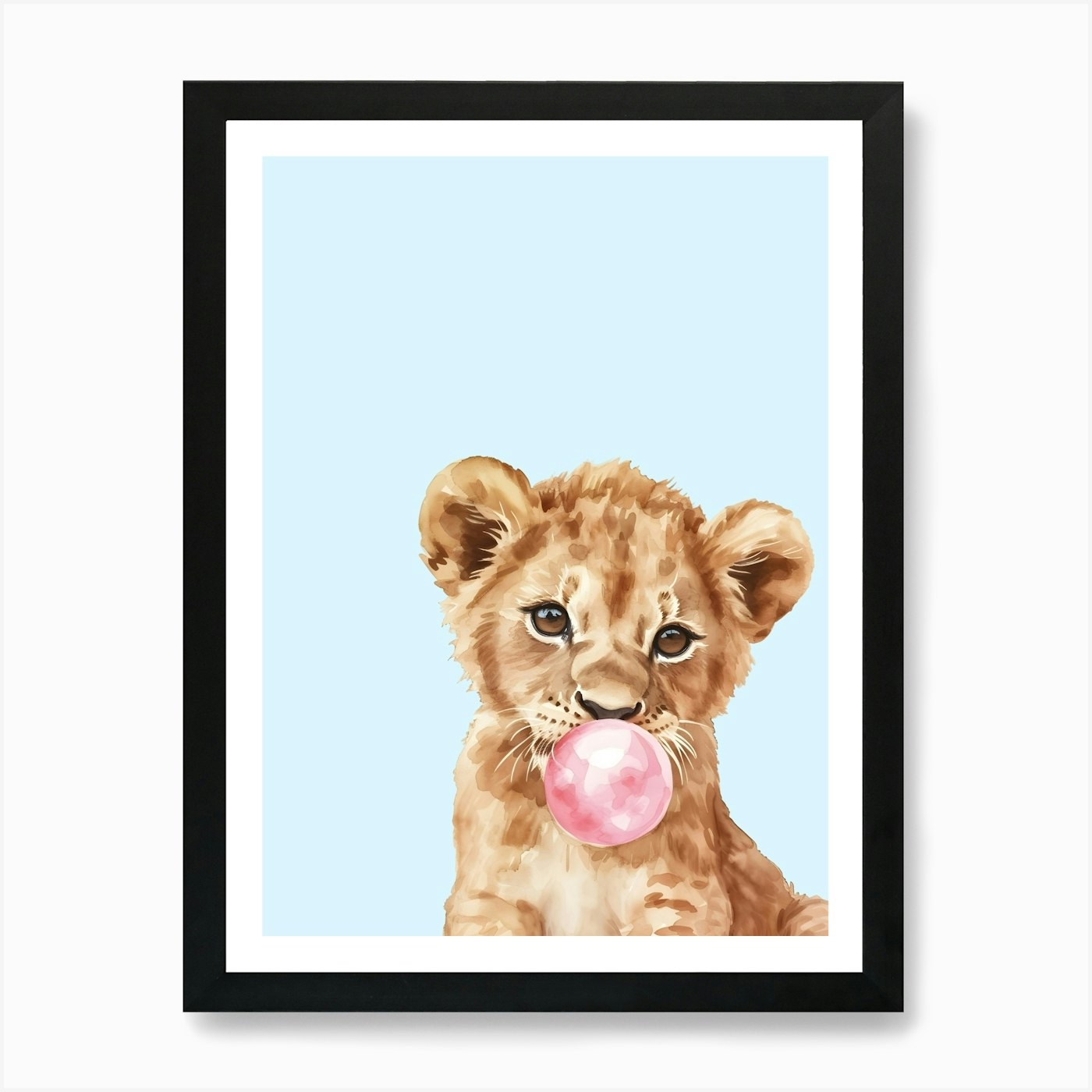 Lion Cub Art Print Framed Wall Art Poster Canvas Print Picture