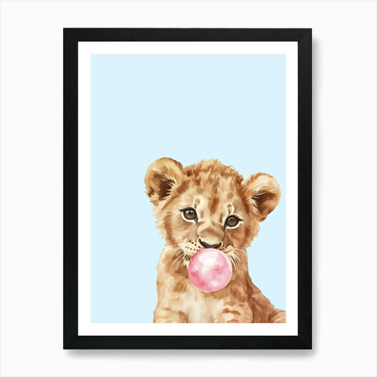 Lion Cub Art Print Framed Wall Art Poster Canvas Print Picture