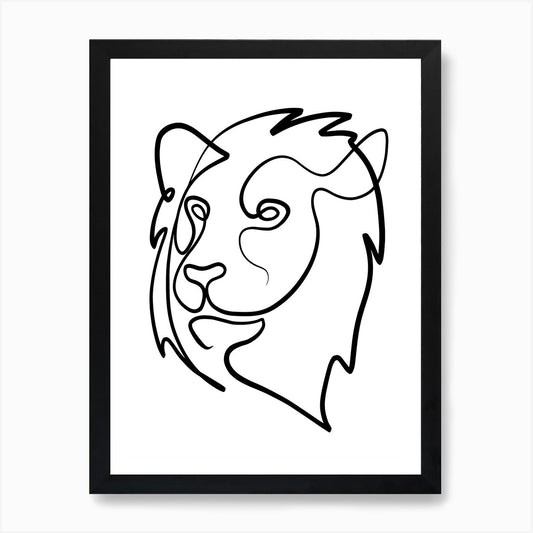 The Lion Art Print Framed Wall Art Poster Canvas Print Picture