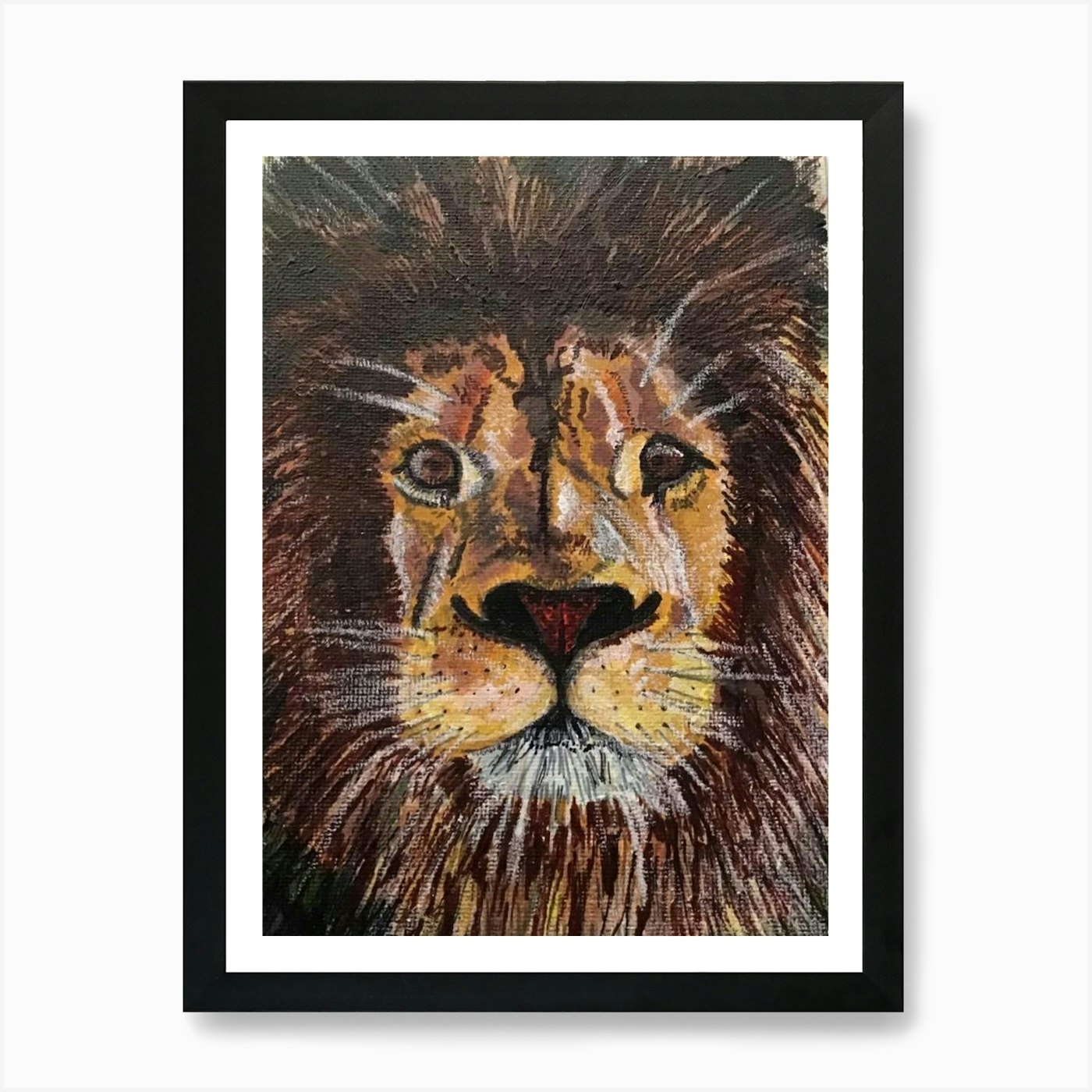 The Lion Art Print Framed Wall Art Poster Canvas Print Picture