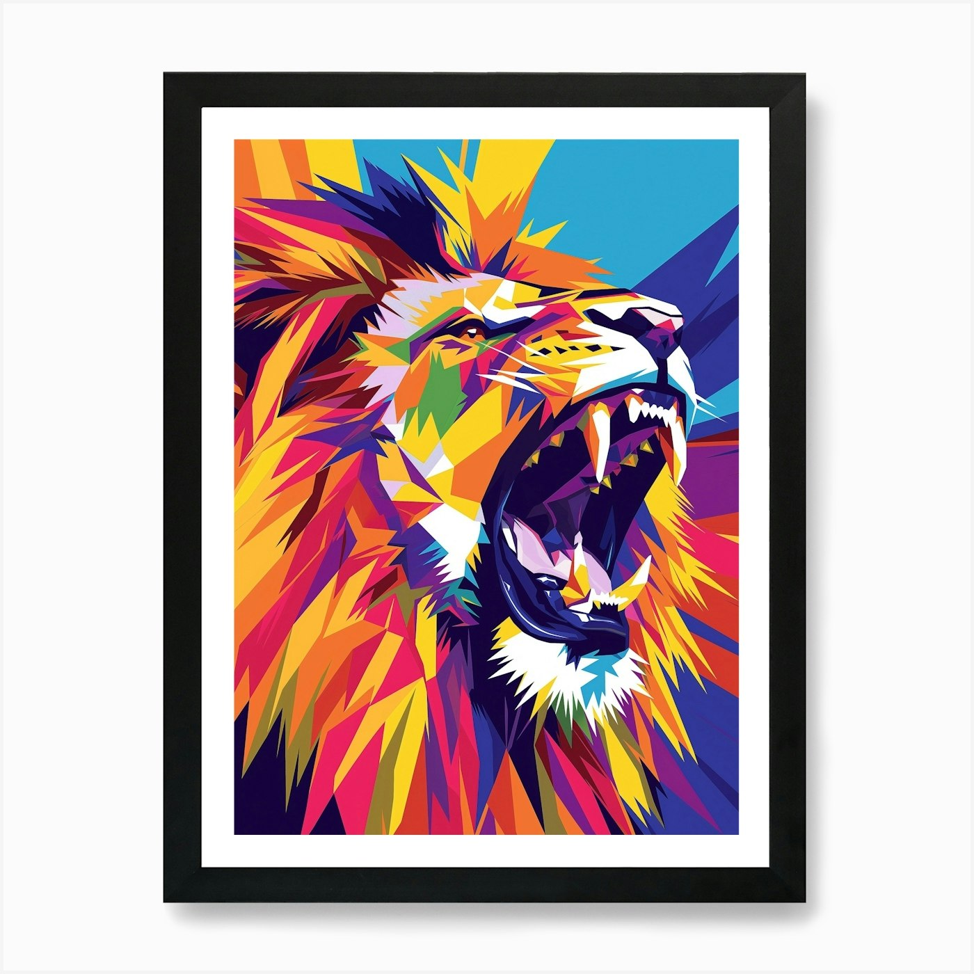 Lion Art Art Print Framed Wall Art Poster Canvas Print Picture