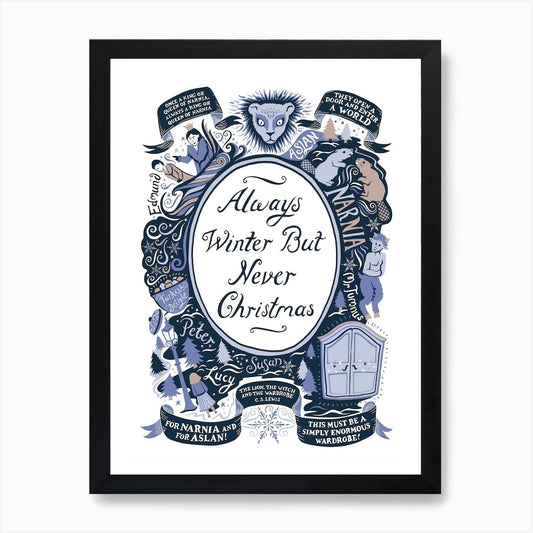 Lion Witch Wardrobe Art Print Framed Wall Art Poster Canvas Print Picture