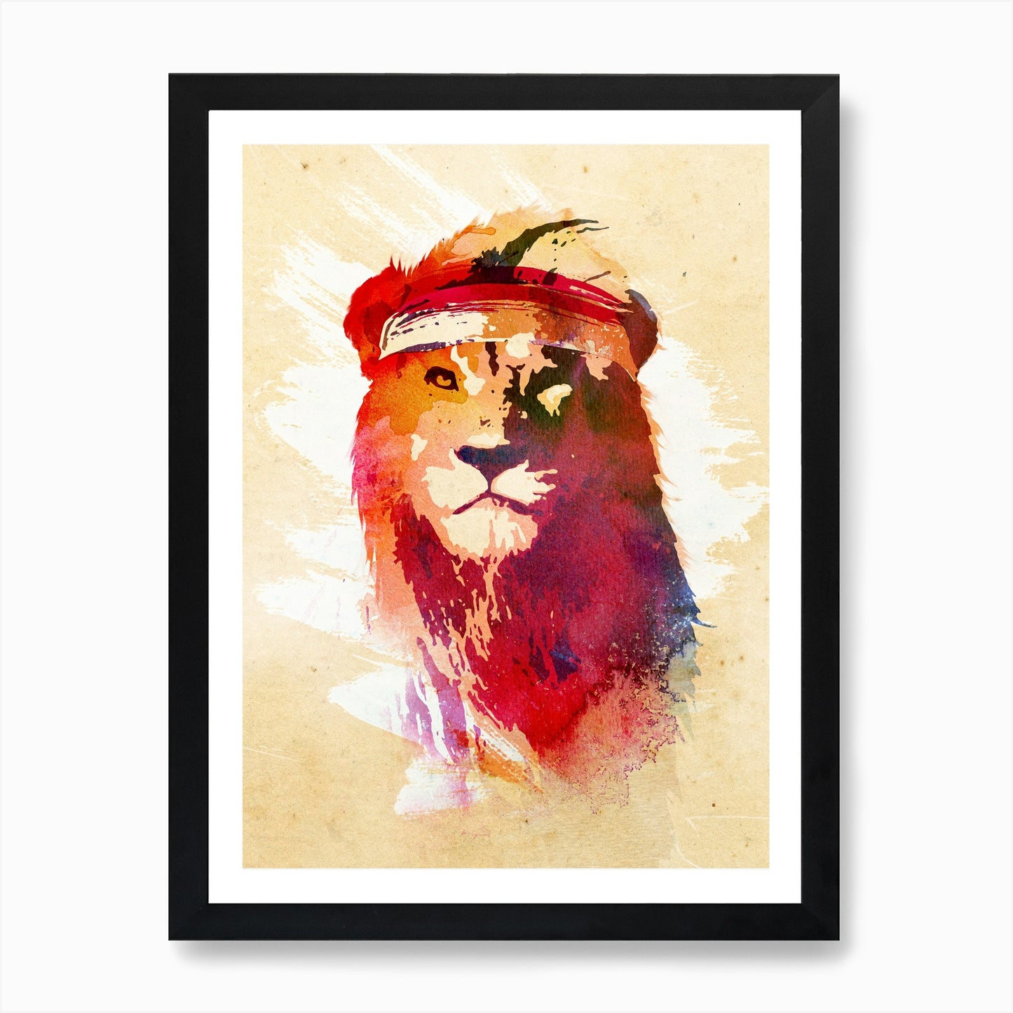 Gym Lion Art Print Framed Wall Art Poster Canvas Print Picture