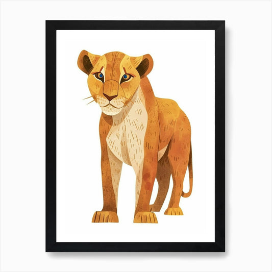 African Lion Lioness On The Prowl C Framed Wall Art Poster Canvas Print Picture