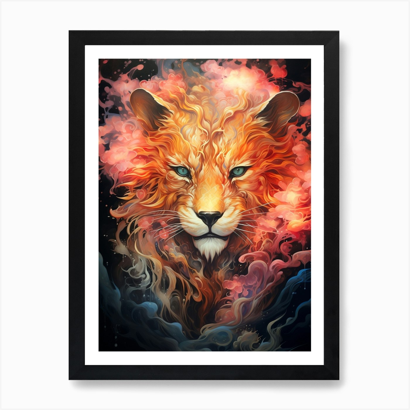 Lion Art 2 Art Print Framed Wall Art Poster Canvas Print Picture