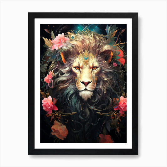 Lion Art 1 Art Print Framed Wall Art Poster Canvas Print Picture