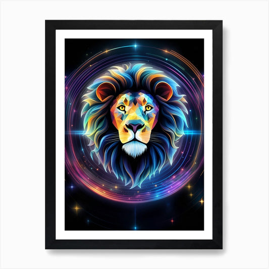 Lion Head 3 Art Print Framed Wall Art Poster Canvas Print Picture