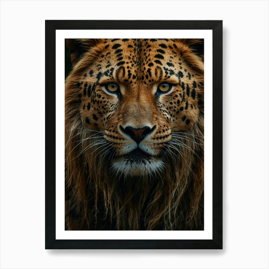 Lion Portrait Art Print Framed Wall Art Poster Canvas Print Picture