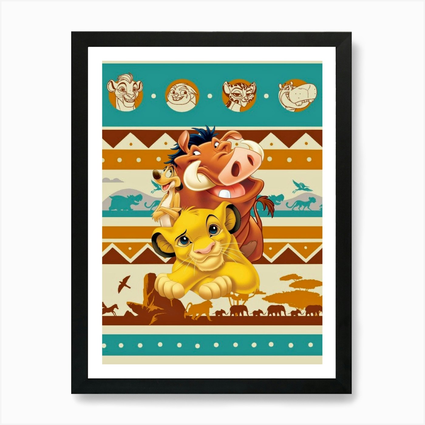 Lion King 1 Art Print Framed Wall Art Poster Canvas Print Picture