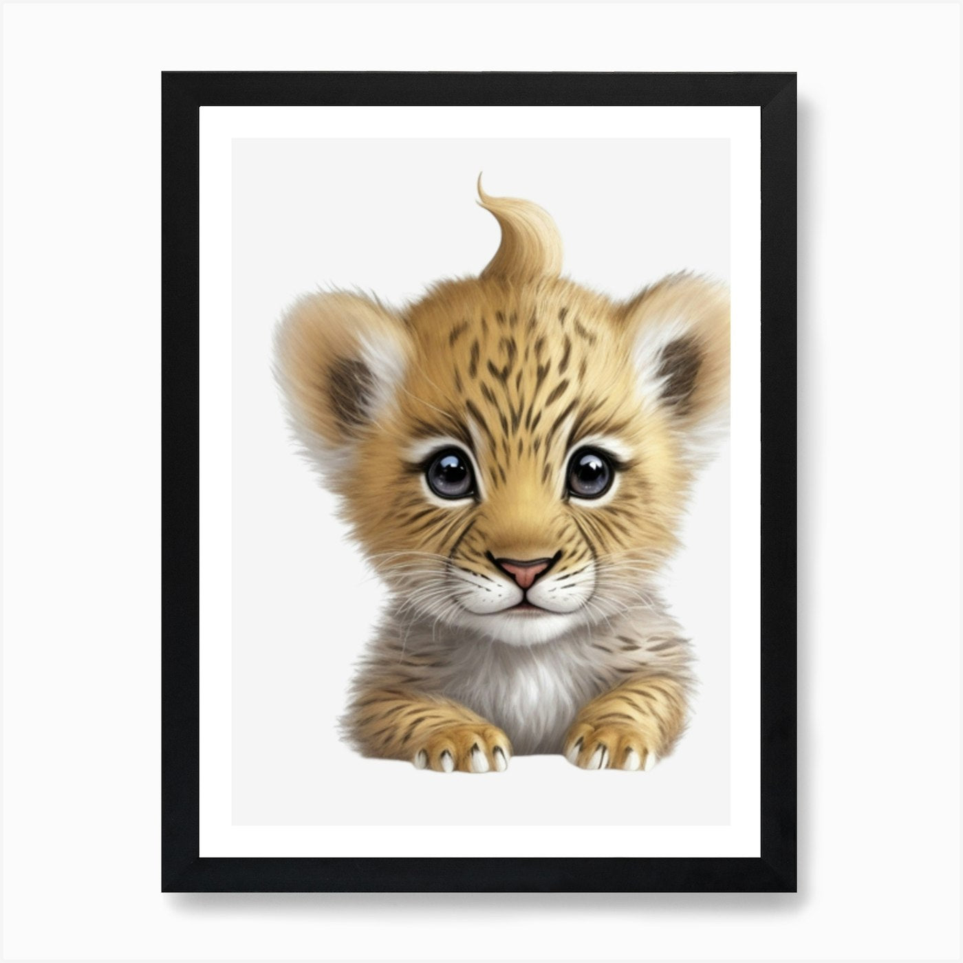 Lion Cub 2 Art Print Framed Wall Art Poster Canvas Print Picture