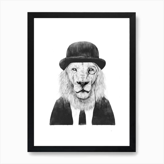 Sir Lion Art Print Framed Wall Art Poster Canvas Print Picture