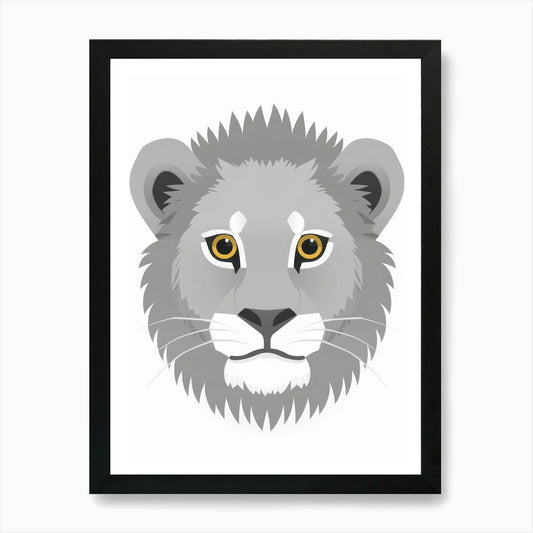 Lion Head 2 Art Print Framed Wall Art Poster Canvas Print Picture