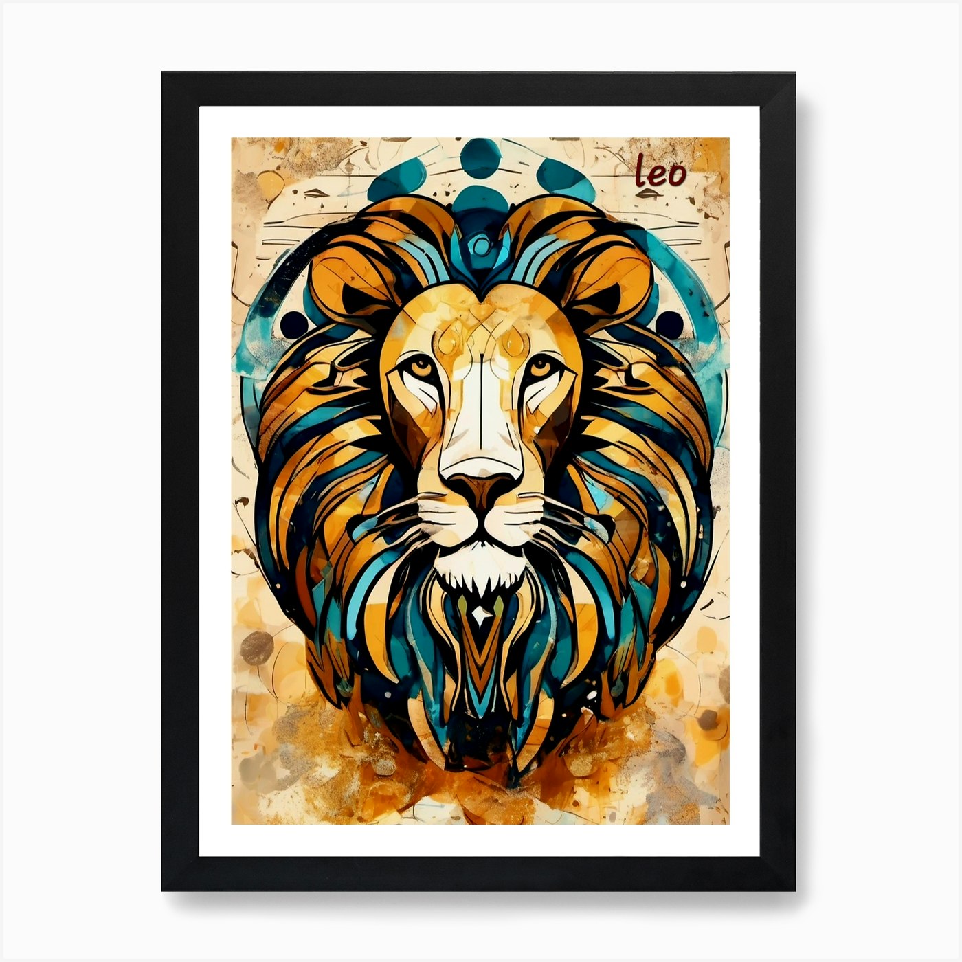 Leo the Lion Art Print Framed Wall Art Poster Canvas Print Picture