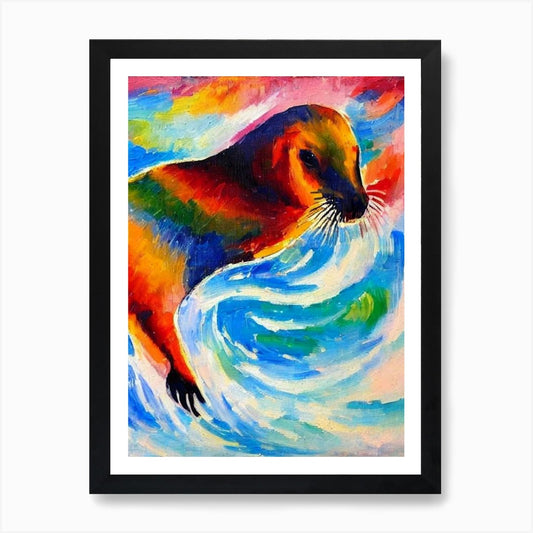 Sea Lion Matisse Inspired Art Print Framed Wall Art Poster Canvas Print Picture