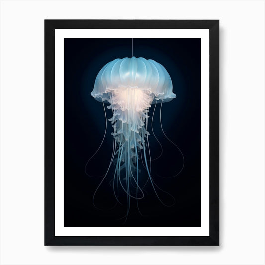 Lions Mane Jellyfish Realistic 5 Ar Framed Wall Art Poster Canvas Print Picture