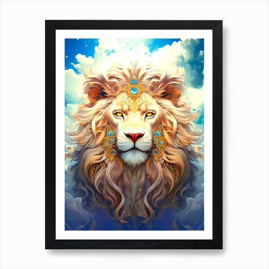 Lion In The Sky 6 Art Print Framed Wall Art Poster Canvas Print Picture