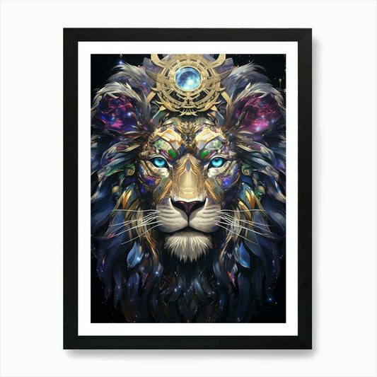 Lion Head Art Print Framed Wall Art Poster Canvas Print Picture