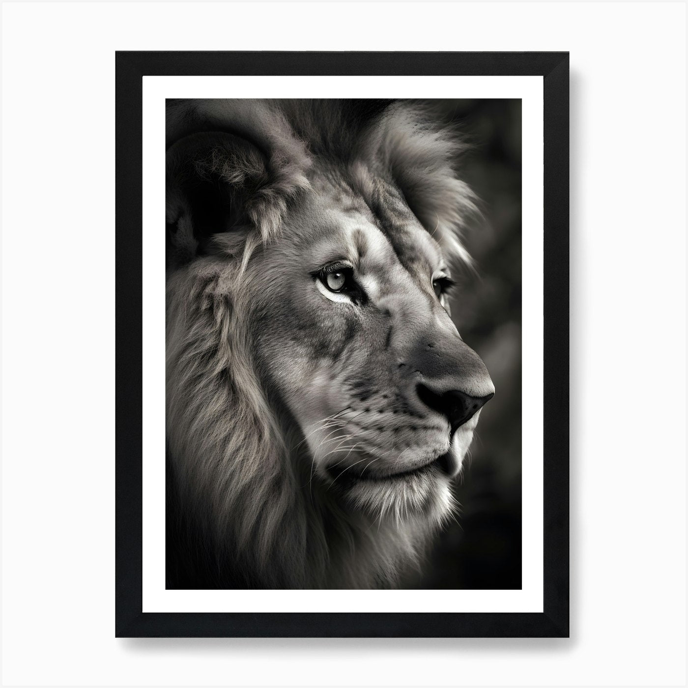 Lion in the Wild Art Print Framed Wall Art Poster Canvas Print Picture