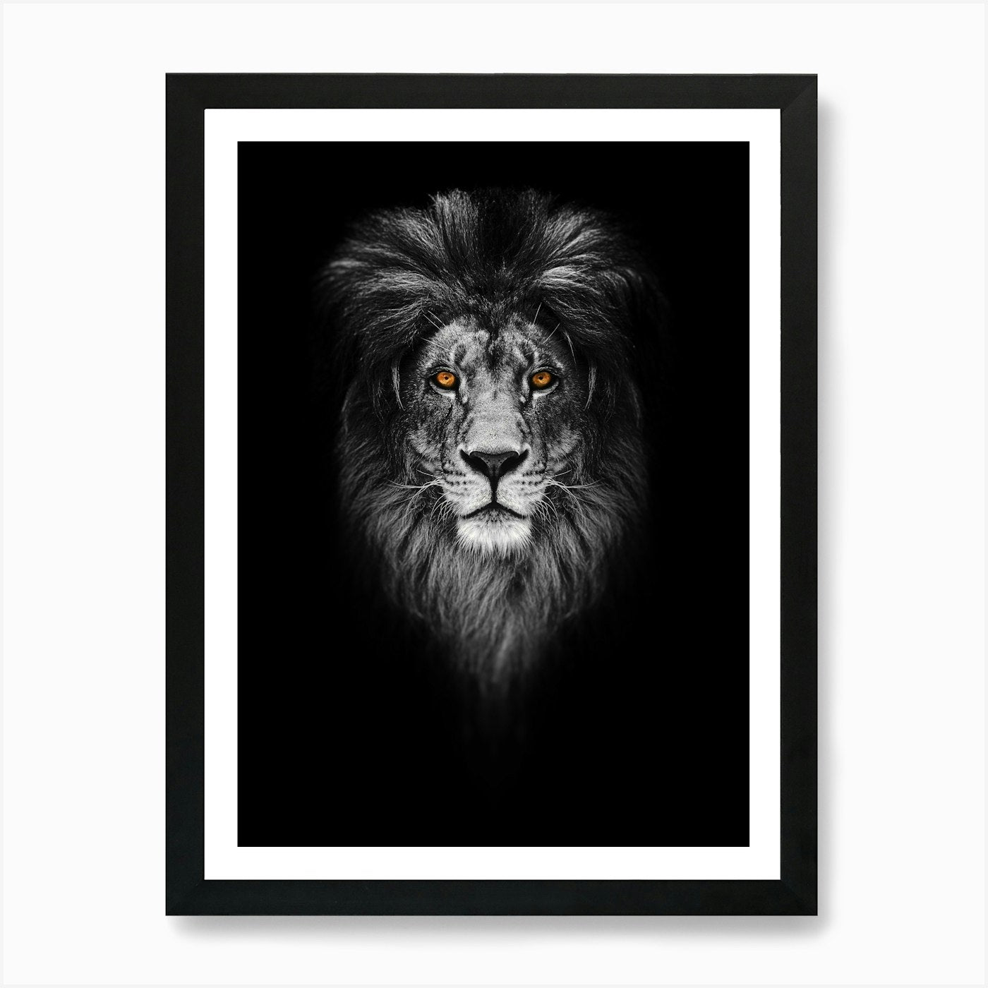 Lion Head Art Print Framed Wall Art Poster Canvas Print Picture