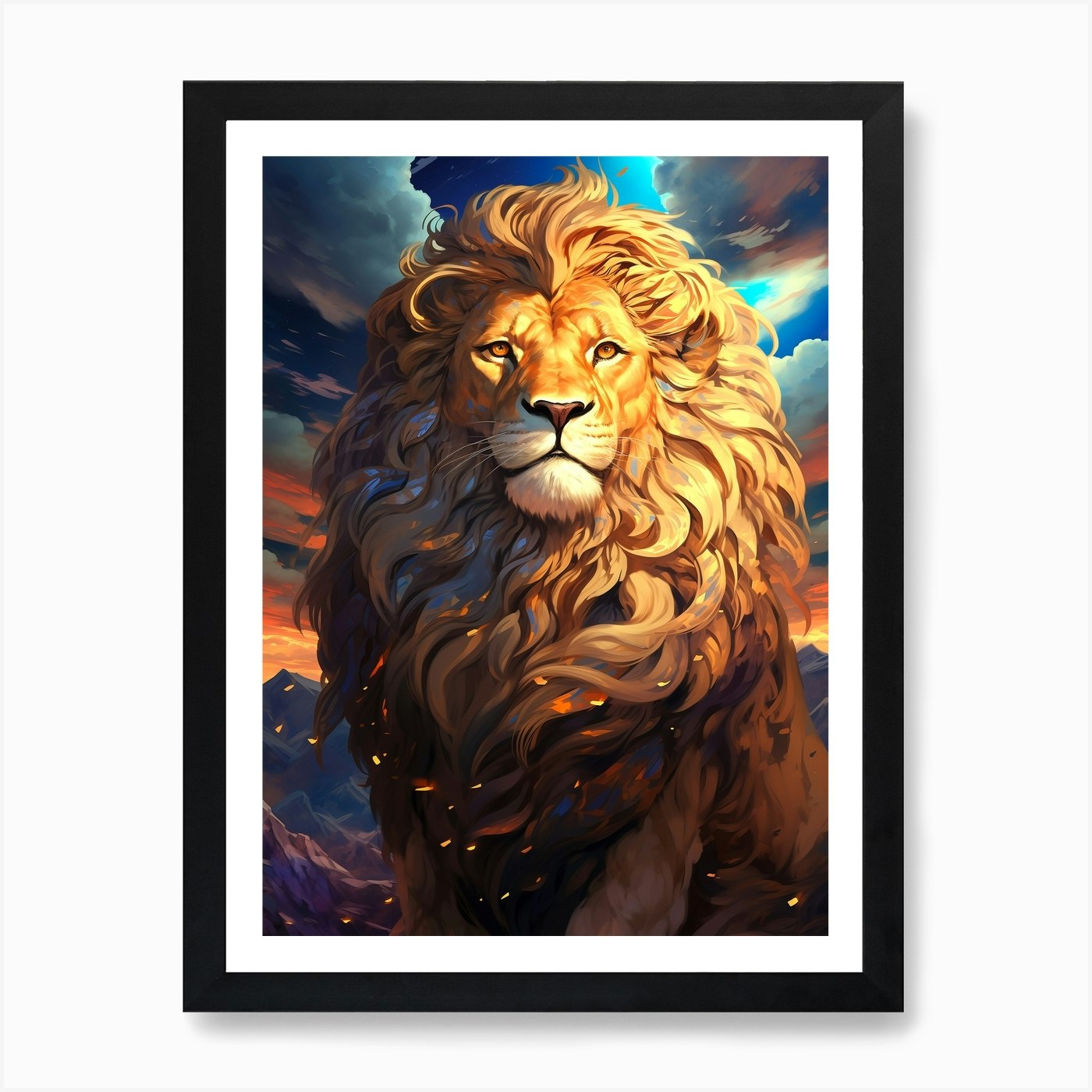 Lion Art Art Print Framed Wall Art Poster Canvas Print Picture