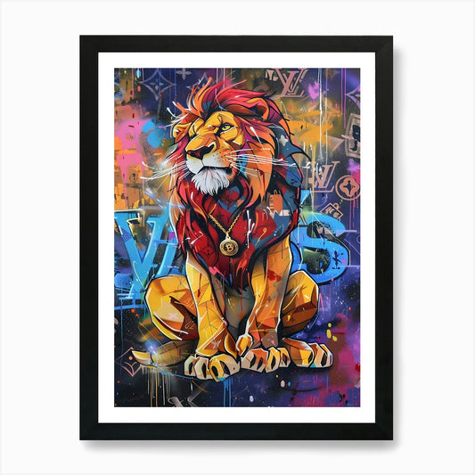 Pop art Lion King Simba Art Print Framed Wall Art Poster Canvas Print Picture