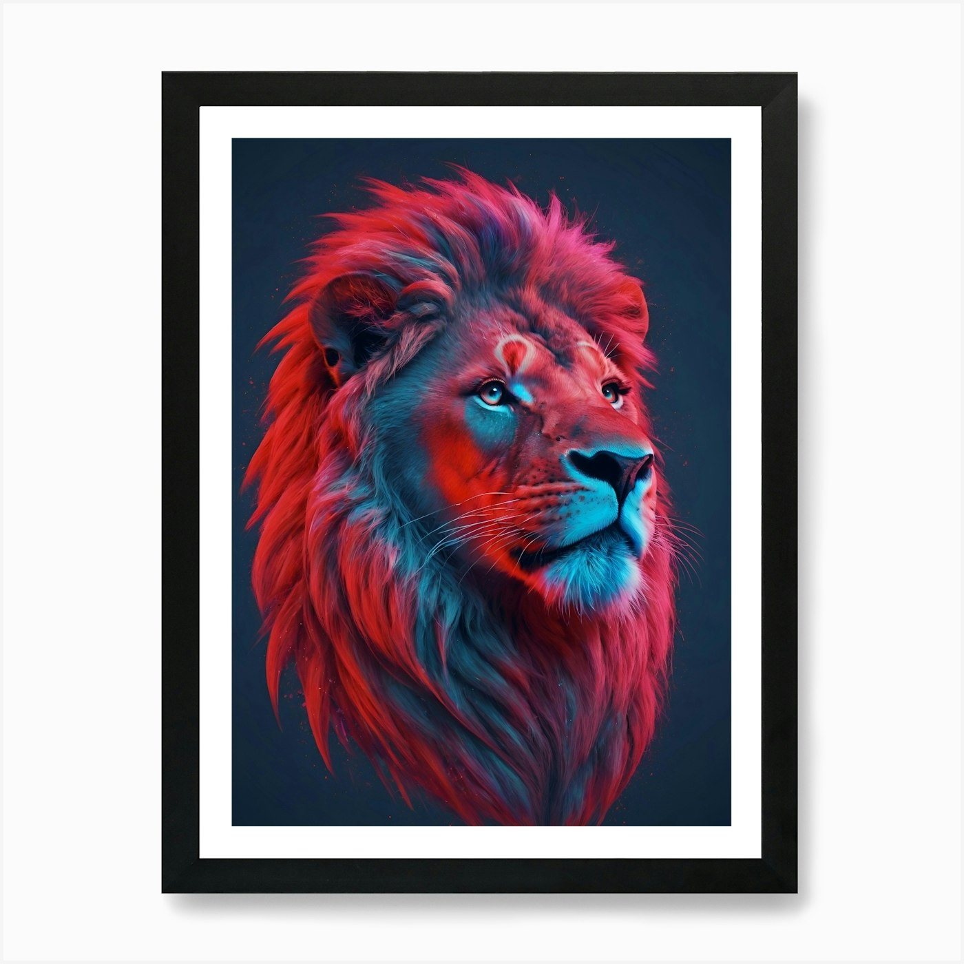 Lion art 1 Art Print Framed Wall Art Poster Canvas Print Picture
