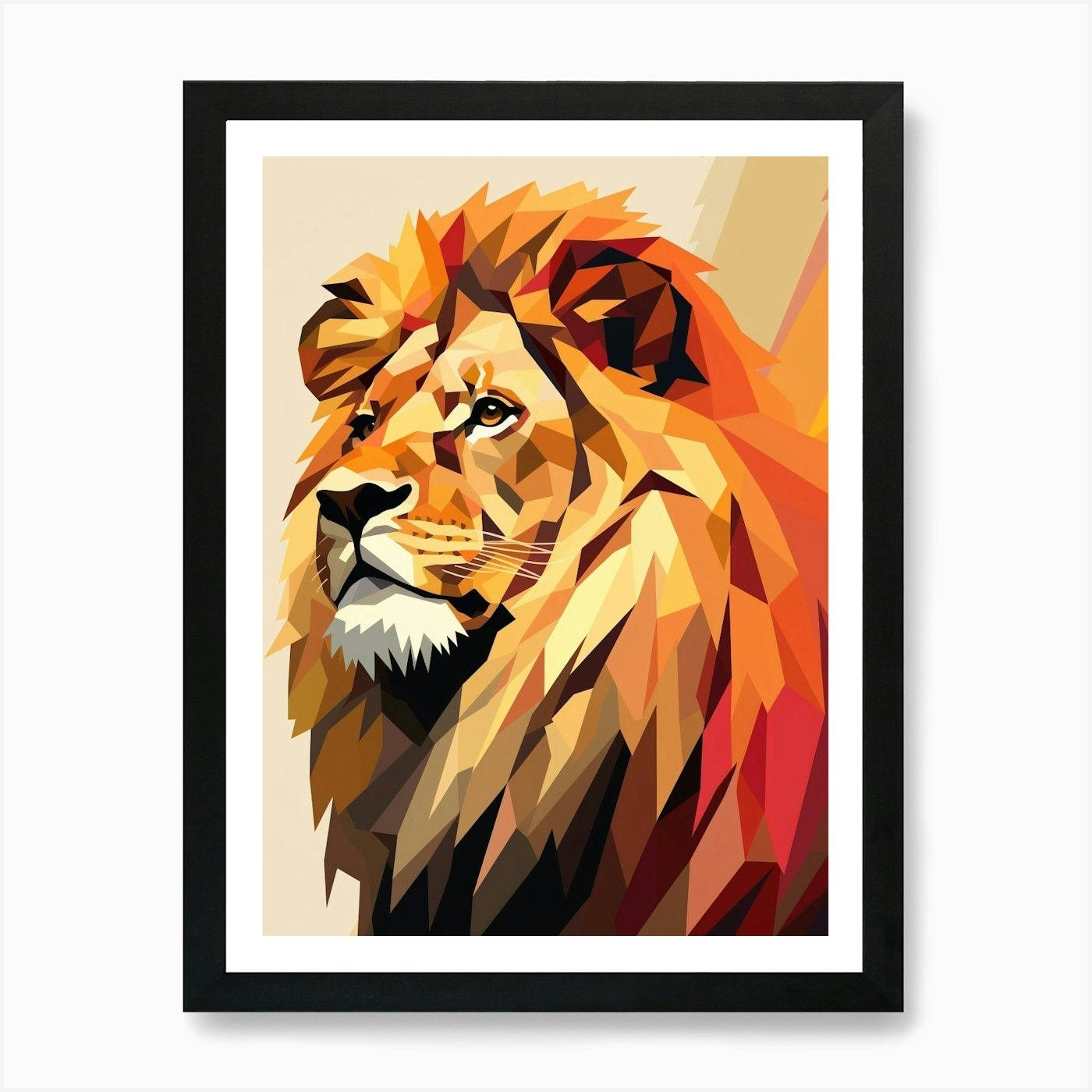 Lion Abstract Pop Art 11 Art Print Framed Wall Art Poster Canvas Print Picture