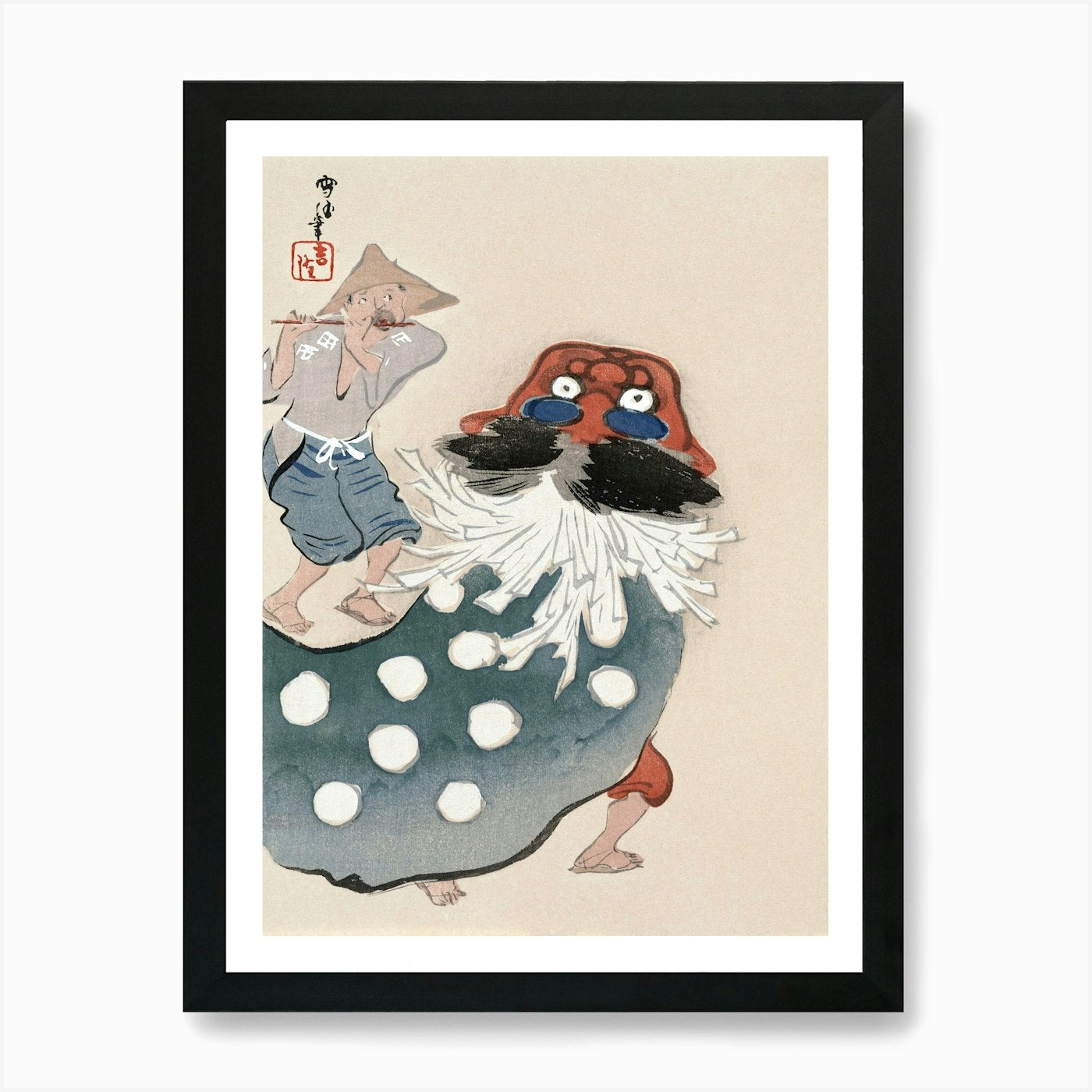 Lion Dancer, One Of Four (1920s), K Framed Wall Art Poster Canvas Print Picture